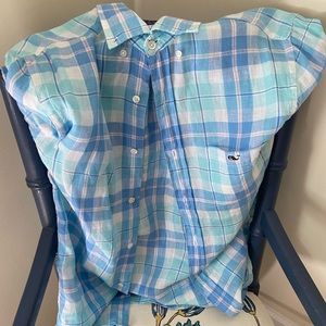 Vinyard Vines Long Sleeve Linen Shirt Size S